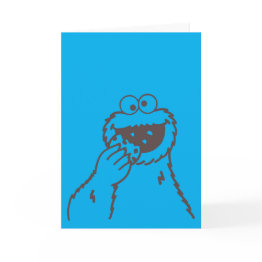 Small Sesame Street | Cookie Monster Bright Invitations Front View