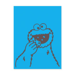 Small Sesame Street | Cookie Monster Bright Postinvitations Front View