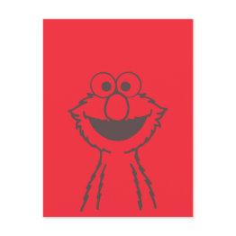 Small Sesame Street | Elmo Bright Postinvitations Front View