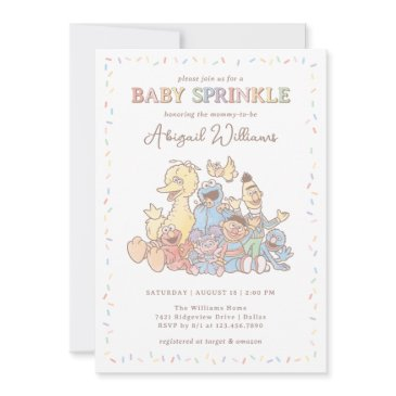 sesame street pals confetti baby sprinkle invitation