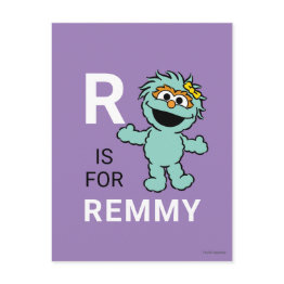 Small Sesame Street | R Is For Rosita | Add Your Name Postinvitations Front View