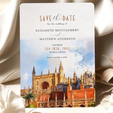 seville wedding save the date invitations real alcázar