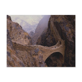 Small Shahara Bridge, 9000 Ft. Chasm, Yemen Postinvitations Front View