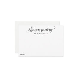 Small Share A Memory Minimalist Calligraphy Invitations Front View