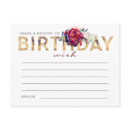 Small Share A Memory Or Birthday Wish Burgundy And Navy Postinvitations Front View
