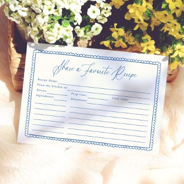 share a recipe whimsical hand drawn bridal shower
