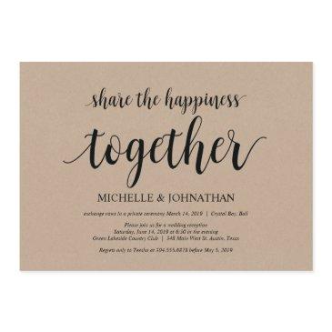 share the happiness wedding elopement invites