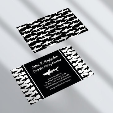 shark design for diver captain fishing lifeguard business invitations