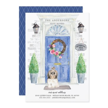 shih tzu front door moving announcement