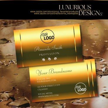 shimmering fire orange luxury diamonds add logo business invitations