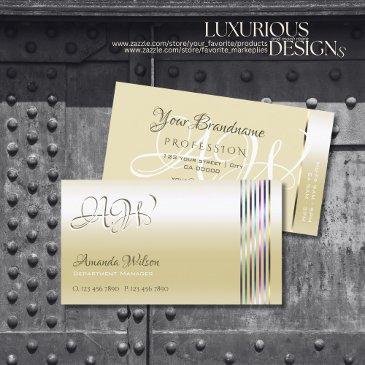 shimmery pastel silk cream colorful decor initials business invitations