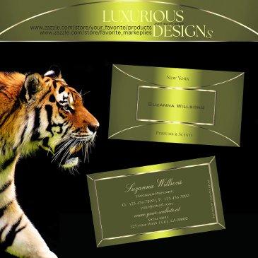 shimmery yellow and olive green with golden decor business invitations