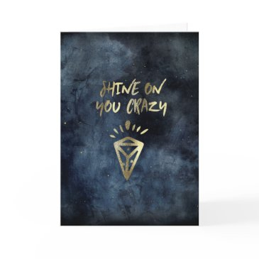 shine on you crazy diamond quote gold typography invitations