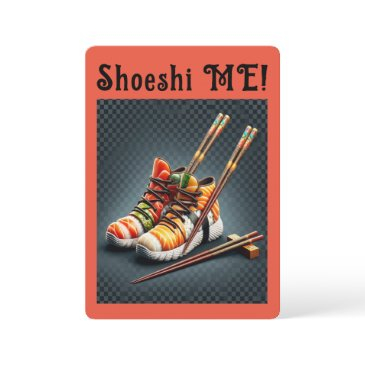 shoeshi me - unique sushi sneaker invitation