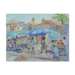Small Shopping In Haiti Postinvitations Front View