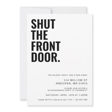 shut the front door moving announcement