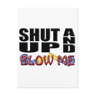 shut up and blow me (party favor) invitation postinvitations