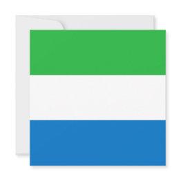Small Sierra Leone Flag Invitation Front View
