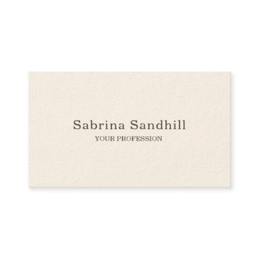 signature cream elegant plain simple minimalist business invitations