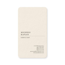 Small Signature Cream Modern Professional Exclusive Business Invitations Front View