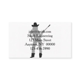 Small Silhouette Of Western Cowgirl Business Invitations Front View
