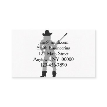 silhouette of western cowgirl business invitations