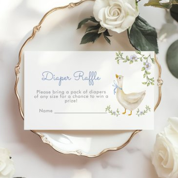 silly goose wildflower diaper raffle ticket enclosure invitations