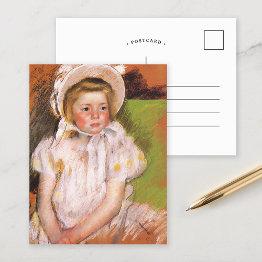 Small Simone In A White Bonnet | Mary Cassatt Postinvitations Front View