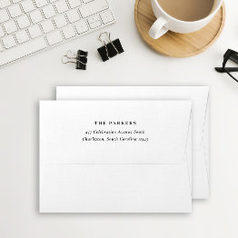 Small Simple Basic Budget Return Address Envelope Front View