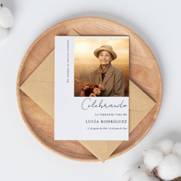 simple celebrando spanish funeral announcement