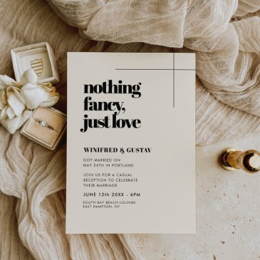 simple chic & elegant nothing fancy just love invitation