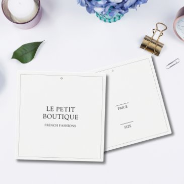 simple clothing store square swing price tag