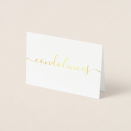 Small Simple Condolences Sympathy Foil Invitations Front View
