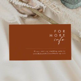 Small Simple Desert | Terracotta Wedding Website Invitations Front View