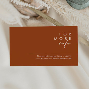 simple desert | terracotta wedding website invitations
