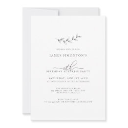 Small Simple Elegant 18th Birthday Surprise Party Invitation Front View