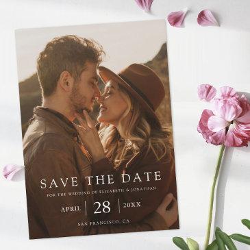 simple elegant custom photo save the date wedding magnetic invitation