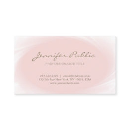Small Simple Elegant Design Blush Pink Rose Gold Trendy Business Invitations Front View