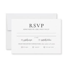 Small Simple Elegant Minimalist Rsvp Invitation Invitations Front View