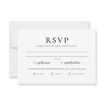 simple elegant minimalist rsvp invitation invitations