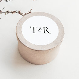 Small Simple Elegant Monogram Envelope Seals Front View