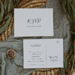 Small Simple Elegant Song Request Rsvp Postinvitations Front View