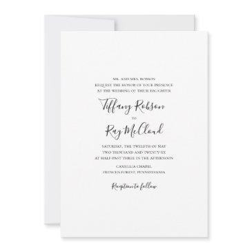 simple elegant traditional wedding invitation