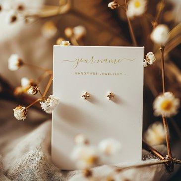 simple gold earring holder display invitations
