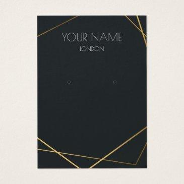 simple gold geometric earring display invitations