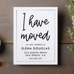 Small Simple I've Moved Moving Announcement Postinvitations Front View
