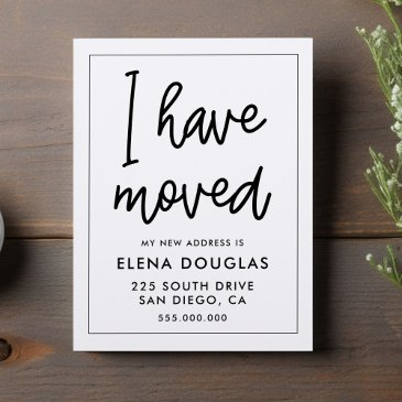 simple i've moved moving announcement postinvitations