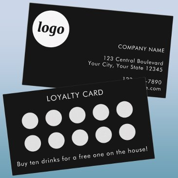 simple logo and text black customer loyalty invitations
