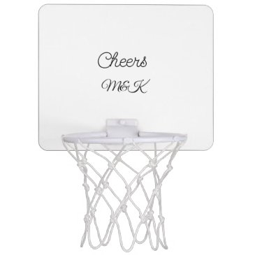 simple minimal add name cheers couple name custom mini basketball hoop