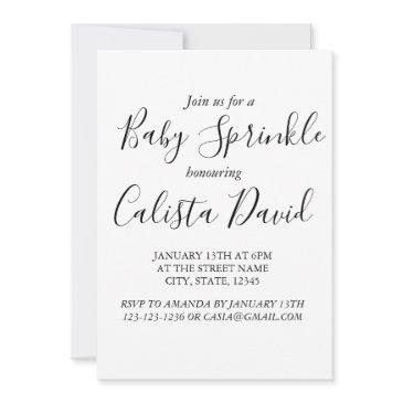 simple minimalist baby shower sprinkle inviation invitation